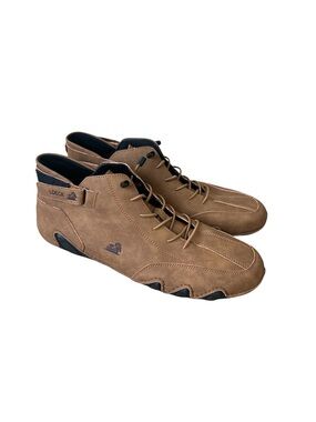 LDECK Men's Brown Chukka Driving Boots